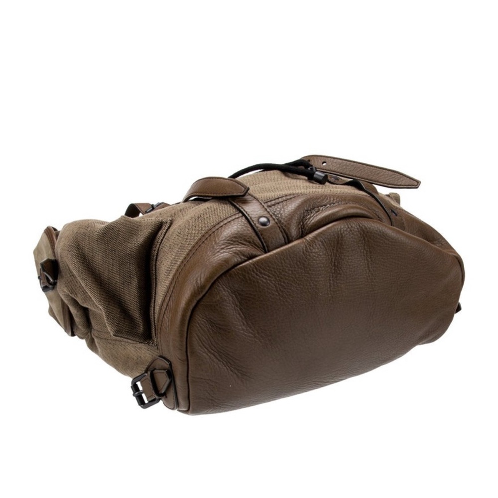 Burberry -Classic Brown Canvas Backpack - Picture 10 of 16